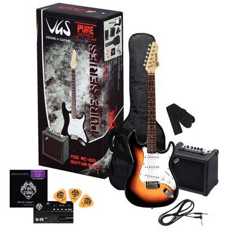 VGS E-Gitarre Pack, 3-Tone Sunburst